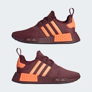 Adidas | NMD_R1 Burgundy and Orange Lightweight Athletic Shoes Like New Cond